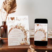 Rustieke WildFlower Boho Herfst Baby Girl Shower Kaart