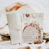 Rustieke WildFlower Boho Herfst Baby Girl Shower Kaart