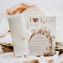 Rustieke WildFlower Boho Herfst Baby Girl Shower Kaart