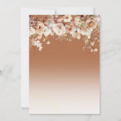 Rustieke WildFlower Boho Herfst Vrijgezellenfeest Kaart (Achterkant)