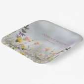 Rustieke Wildflower Boho Tuin Bruiloft Papieren Bordje (Gebogen)