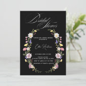 Rustieke Wildflower Bridal Bash Kaart (Staand voorkant)