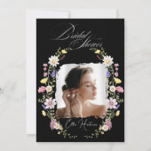 Rustieke Wildflower Bridal Bash Kaart (Achterkant)