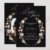 Rustieke Wildflower Bridal Bash Kaart (Voorkant / Achterkant)