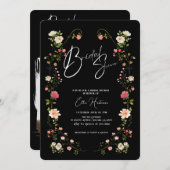 Rustieke Wildflower Bridal Bash Kaart (Voorkant / Achterkant)