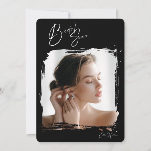 Rustieke Wildflower Bridal Bash Kaart (Achterkant)