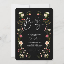 Rustieke Wildflower Bridal Bash Kaart