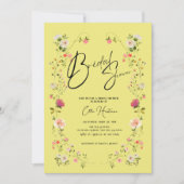 Rustieke Wildflower Bridal Bash Kaart (Voorkant)