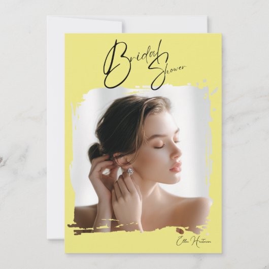 Rustieke Wildflower Bridal Bash Kaart (Achterkant)