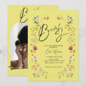 Rustieke Wildflower Bridal Bash Kaart (Voorkant / Achterkant)