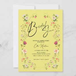 Rustieke Wildflower Bridal Bash Kaart