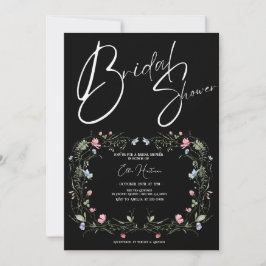 Rustieke Wildflower Bridal Bash Kaart
