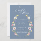 Rustieke Wildflower Bridal Bash Kaart (Voorkant)