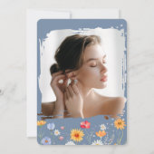 Rustieke Wildflower Bridal Bash Kaart (Achterkant)