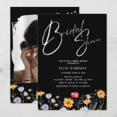 Rustieke Wildflower Bridal Bash Kaart (Voorkant / Achterkant)