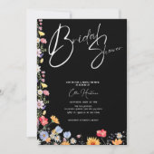 Rustieke Wildflower Bridal Bash Kaart (Voorkant)