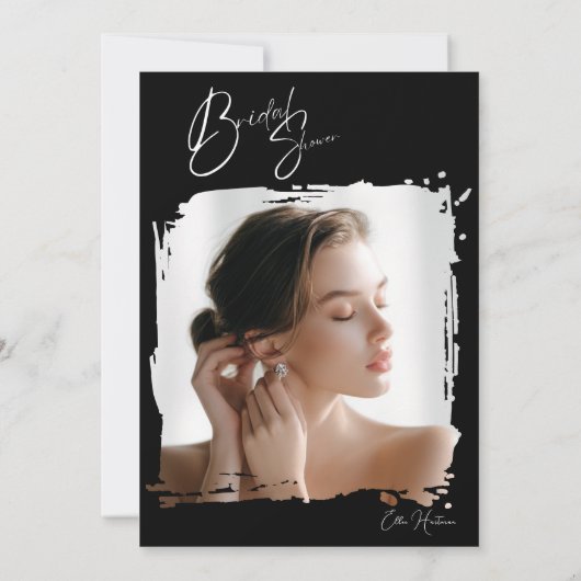 Rustieke Wildflower Bridal Bash Kaart (Achterkant)