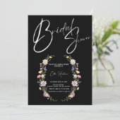 Rustieke Wildflower Bridal Bash Kaart (Staand voorkant)