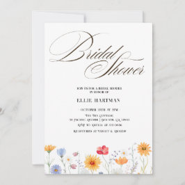 Rustieke Wildflower Bridal Bash Kaart