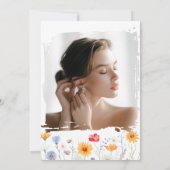 Rustieke Wildflower Bridal Bash Kaart (Achterkant)