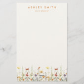 Rustieke Wildflower Briefpapier (Achterkant)