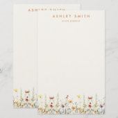 Rustieke Wildflower Briefpapier (Voorkant / Achterkant)