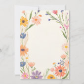 Rustieke Wildflower Bruids Douche Uitnodiging (Achterkant)