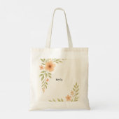 Rustieke Wildflower Bruidsmeisje Canvas tas (Achterkant)