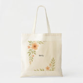 Rustieke Wildflower Bruidsmeisje Canvas tas (Voorkant)