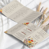 Rustieke Wildflower bruiloft ceremonie programma