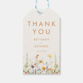 Rustieke Wildflower bruiloft gunst Cadeaulabel (Voorkant)