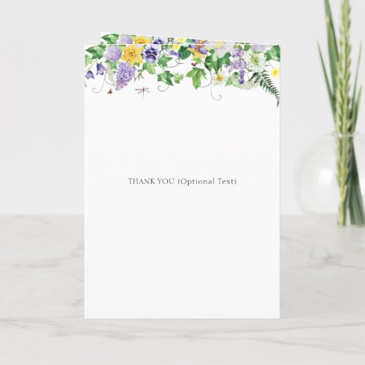 Rustieke Wildflower bruiloft Orde van Service Prog Programma (Achterkant)