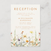 Rustieke Wildflower bruiloft receptie Informatiekaartje (Voorkant)