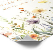 Rustieke Wildflower bruiloft Welkom Poster (Hoek)