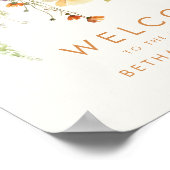 Rustieke Wildflower bruiloft Welkom Poster (Hoek)
