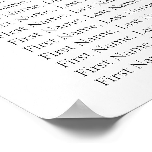 Rustieke Wildflower bruiloft zitgrafiek Poster (Hoek)