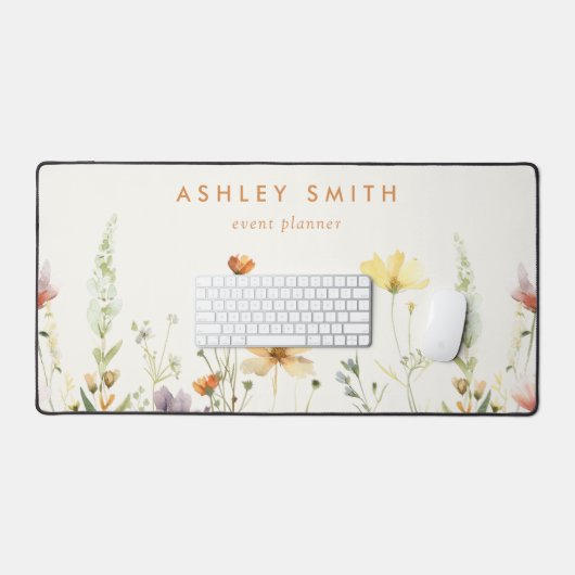 Rustieke Wildflower Bureaumat (Keyboard & Muis)