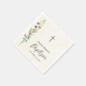 Rustieke Wildflower Doop Servet (Hoek)