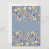 Rustieke Wildflower Dusty Blue Vrijgezellenfeest Kaart (Achterkant)