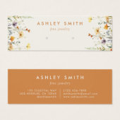 Rustieke Wildflower Earring Display Kaart (Voorkant /achterkant)