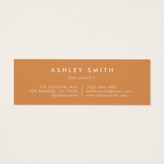 Rustieke Wildflower Earring Display Kaart (Achterkant)