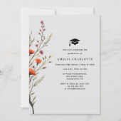 Rustieke Wildflower Eenvoudige Graduation Party Kaart (Voorkant)