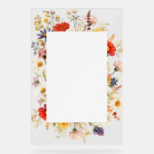 Rustieke Wildflower Elegant Country Floral Acryl Bord (Voorkant)