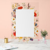 Rustieke Wildflower Elegant Country Floral Acryl Bord (Huwelijk)