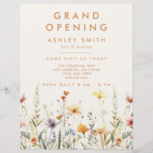 Rustieke Wildflower Flyer (Voorkant)