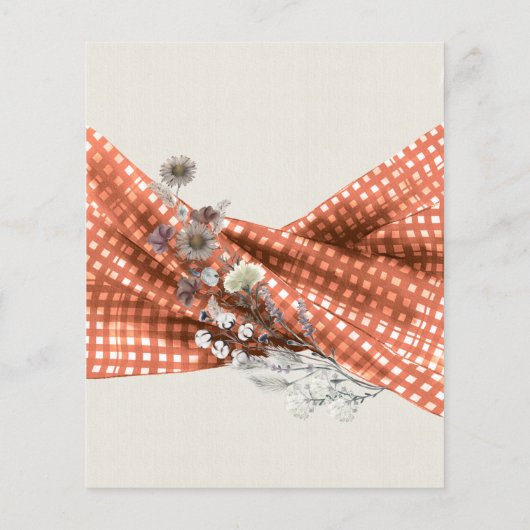 Rustieke Wildflower Gender Reveal Dank u kaart. (Achterkant)