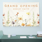 Rustieke Wildflower Grand Opening Spandoek (Beurs)