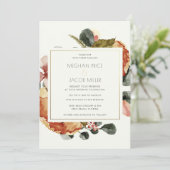 Rustieke Wildflower Herfst Bloemen Bruiloft Kaart (Staand voorkant)