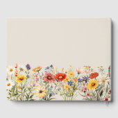 Rustieke Wildflower Herfst en Zomer Bloemen Bruilo Gastenboek (Achterkant)