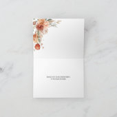 Rustieke Wildflower Herfst in Liefde Baby shower G Bedankkaart (Binnen)